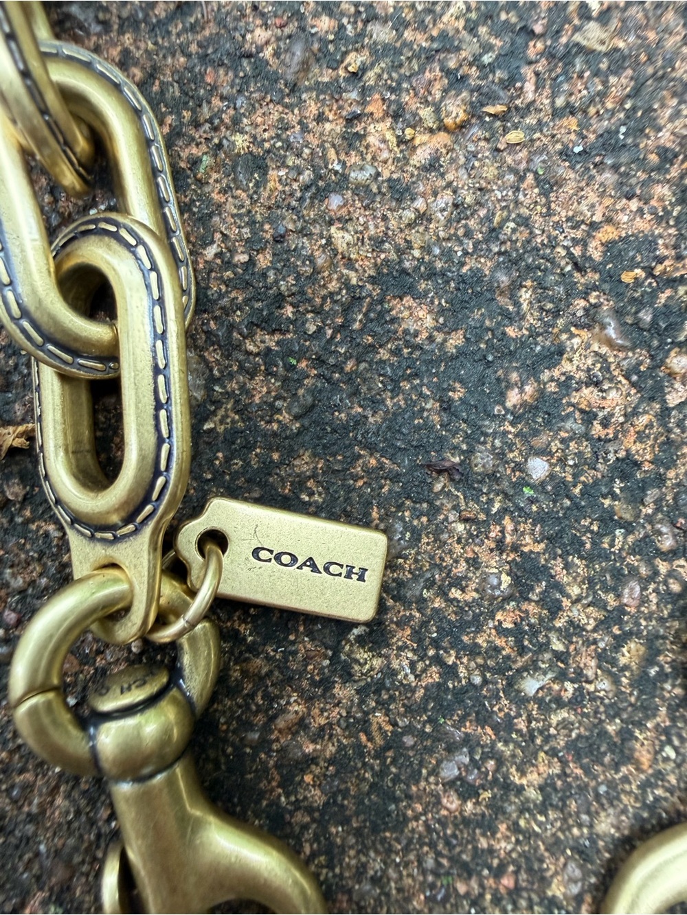 Coach Gold Tone Chunky Chain Replacement Shoulder Strap 18” - Picture 3 of 7